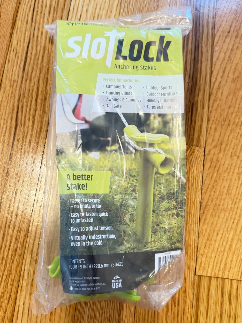 New SlotLock anchoring tent stakes- 4 pack (4 available)- make an offer!